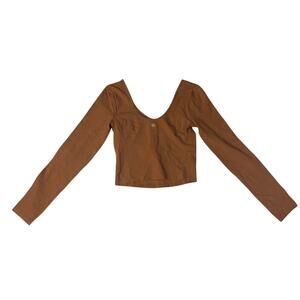 Lululemon align long sleeve cropped Top - Brown - Size: 4 - Excellent
